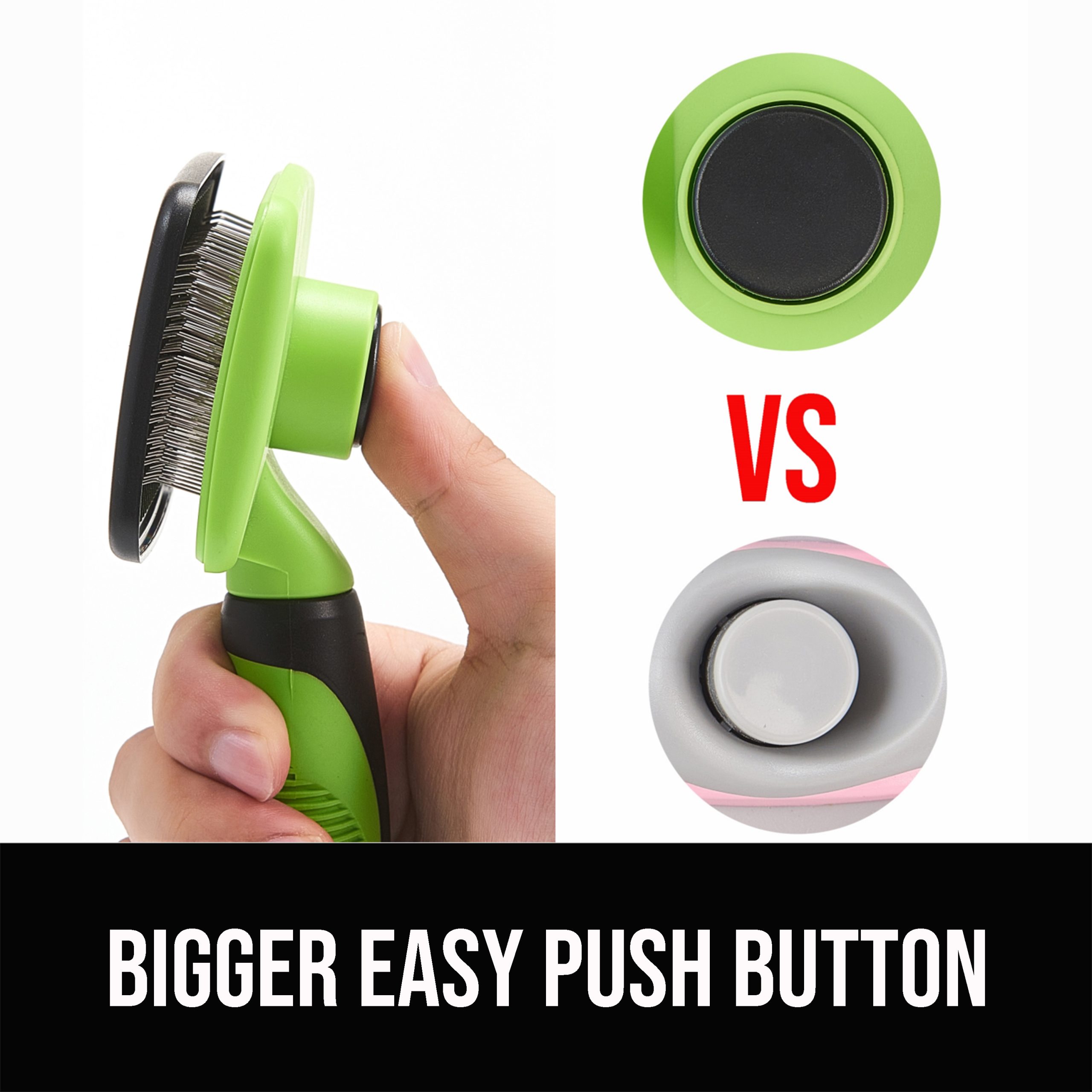 Self Cleaning Dog Brush, Slicker Brush for Long and Short Haired Dogs, Skin Friendly Grooming Dog& Cat Brush for Shedding, Deshedding Dog Brush for Grooming