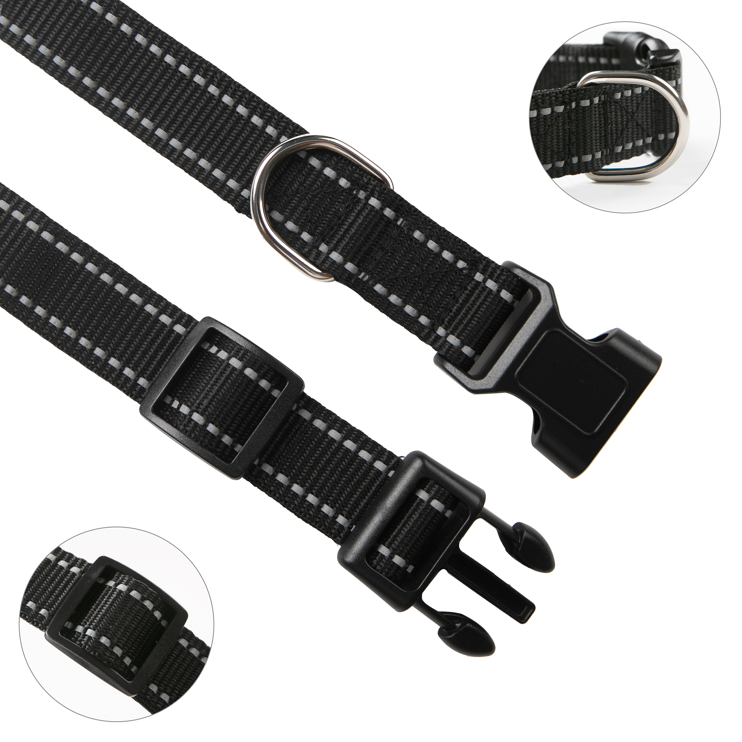 Reflective Dog Collar for Small,Medium, and Large Dogs,Ajustable Nylon Dog Collars with Quick Release Buckle